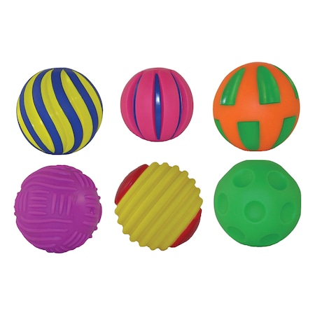Tactile Squeak Balls, PK6